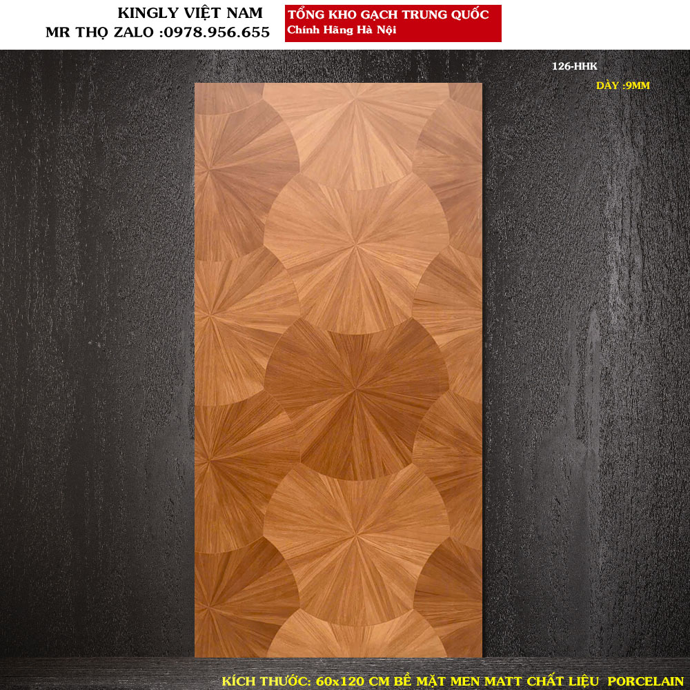 Gạch giả gỗ kích thước 60x120 cm Trung Quốc 126